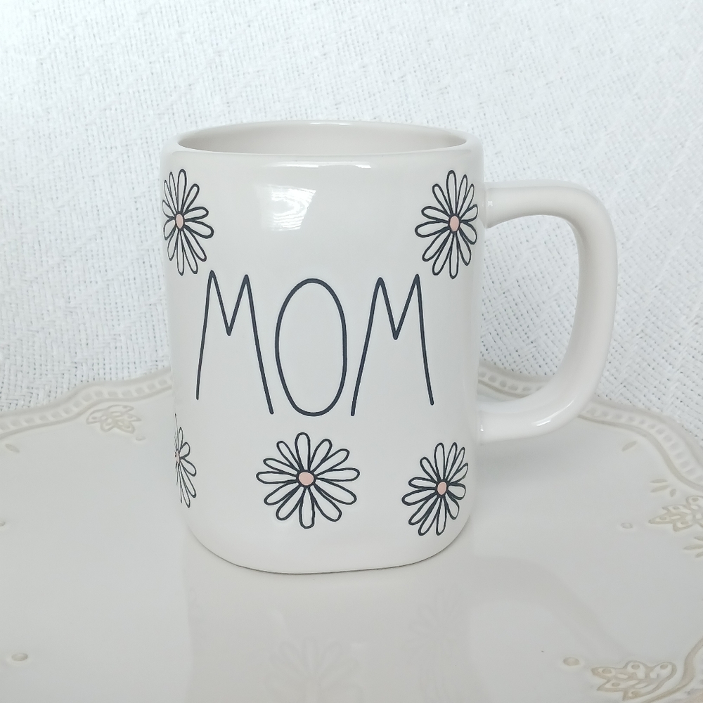 NWOT Rae Dunn Artisian Collection By Magenta MOM Pink Floral Ceramic Mug